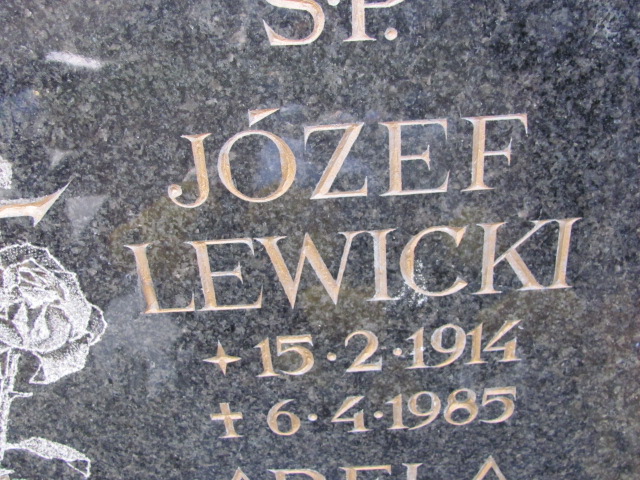 Józef LEWICKI 1914 Tczew - Grobonet - Wyszukiwarka osób pochowanych