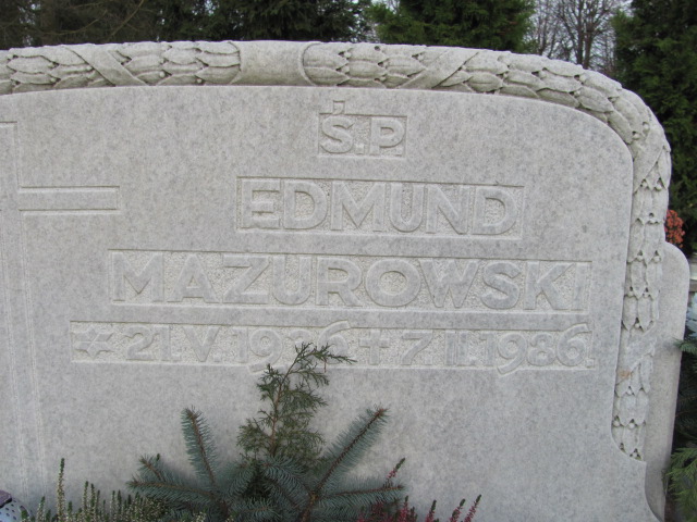 Edmund MAZUROWSKI 1926 Tczew - Grobonet - Wyszukiwarka osób pochowanych