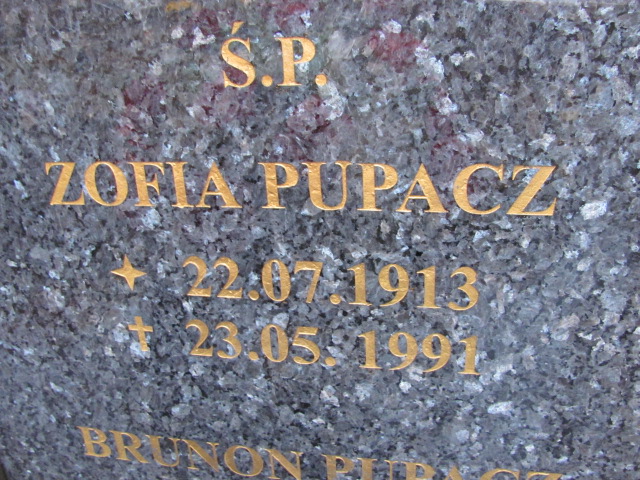 Zofia PUPACZ 1913 Tczew - Grobonet - Wyszukiwarka osób pochowanych