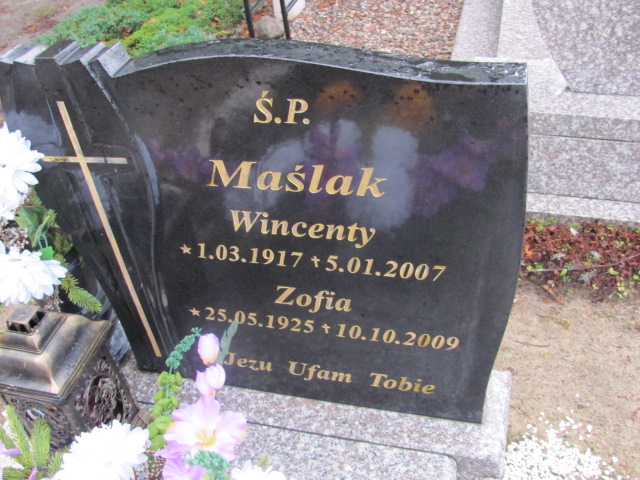 Zofia MAŚLAK 1925 Tczew - Grobonet - Wyszukiwarka osób pochowanych