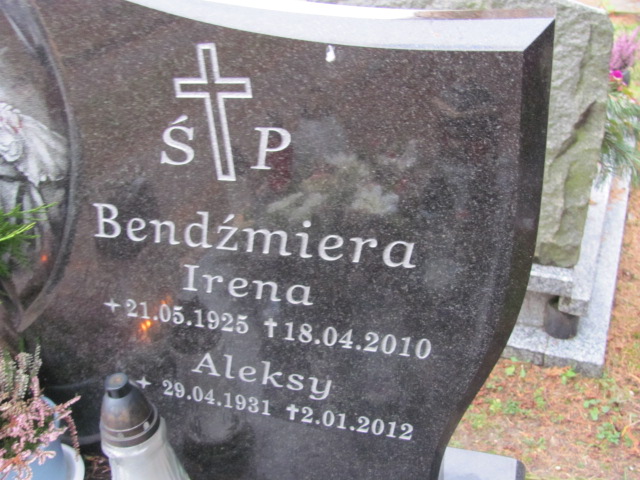 Irena Bendźmiera  1925 Tczew - Grobonet - Wyszukiwarka osób pochowanych
