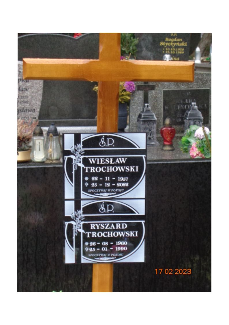 Wiesław TROCHOWSKI 1957 Tczew - Grobonet - Wyszukiwarka osób pochowanych