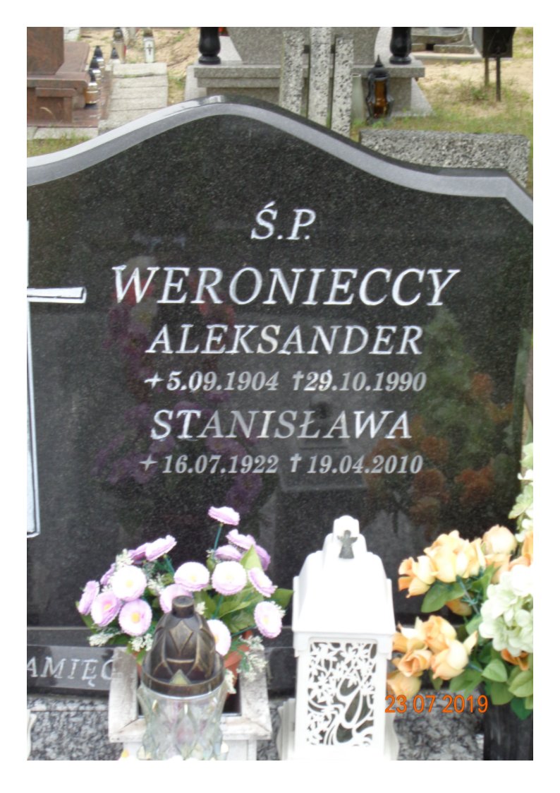 Stanisława WERONIECKA 1922 Tczew - Grobonet - Wyszukiwarka osób pochowanych