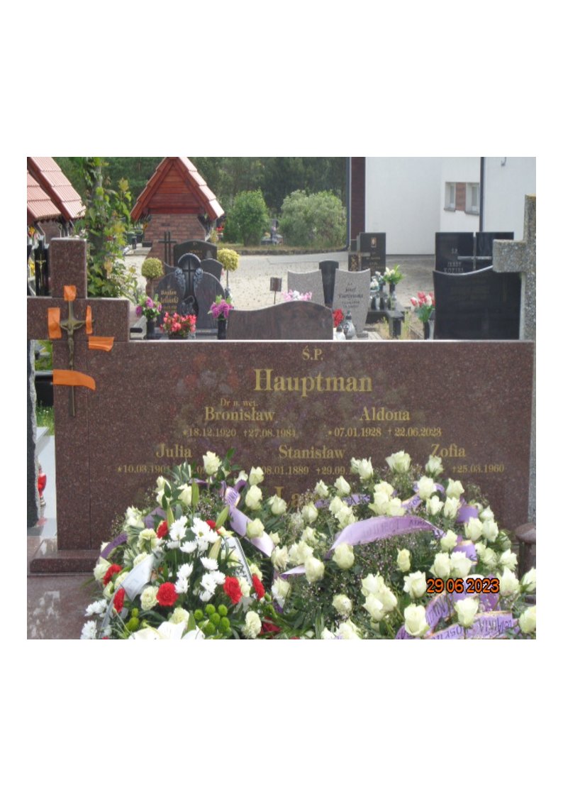 Bronisław HAUPTMAN 1920 Tczew - Grobonet - Wyszukiwarka osób pochowanych