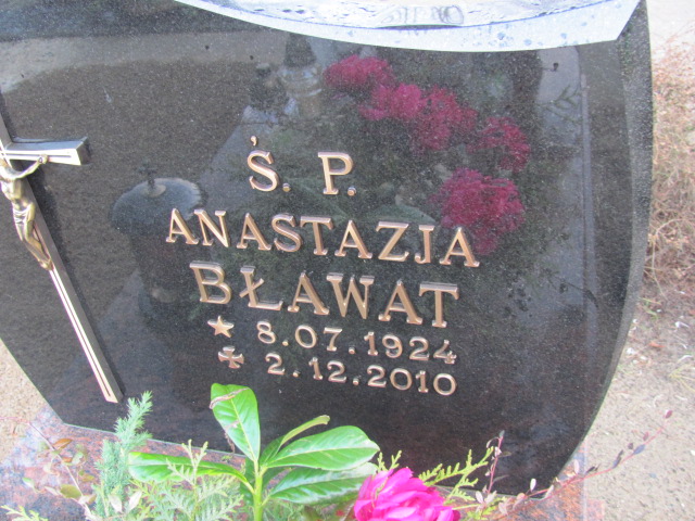 Anastazja BŁAWAT 1924 Tczew - Grobonet - Wyszukiwarka osób pochowanych