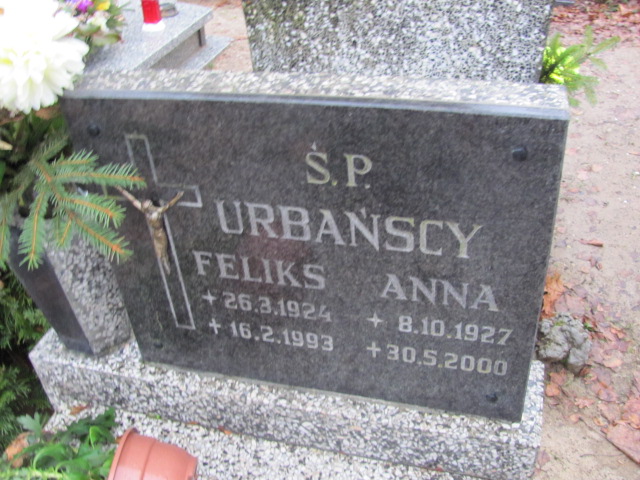 Anna URBAŃSKA 1927 Tczew - Grobonet - Wyszukiwarka osób pochowanych