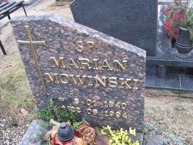 Marian MOWIŃSKI 1940 Tczew - Grobonet - Wyszukiwarka osób pochowanych