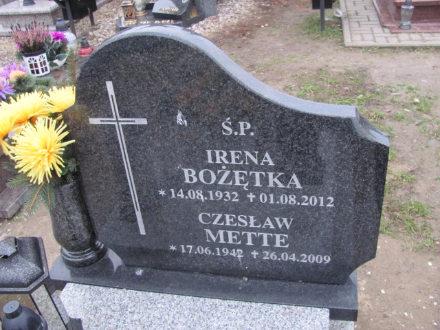 Czesław Mette 1942 Tczew - Grobonet - Wyszukiwarka osób pochowanych