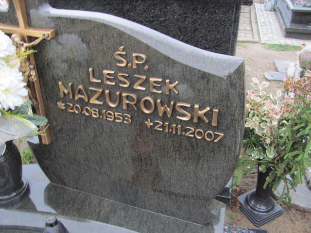 Leszek Mazurowski 1953 Tczew - Grobonet - Wyszukiwarka osób pochowanych