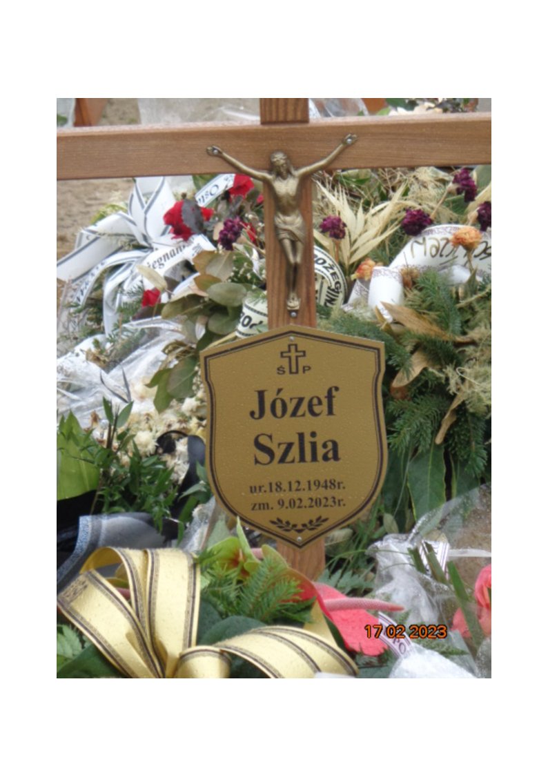 Józef SZLIA 1948 Tczew - Grobonet - Wyszukiwarka osób pochowanych