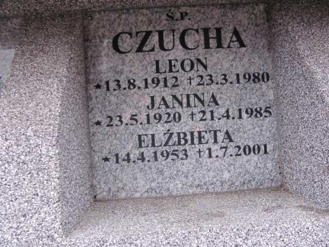 Janina CZUCHA 1920 Tczew - Grobonet - Wyszukiwarka osób pochowanych