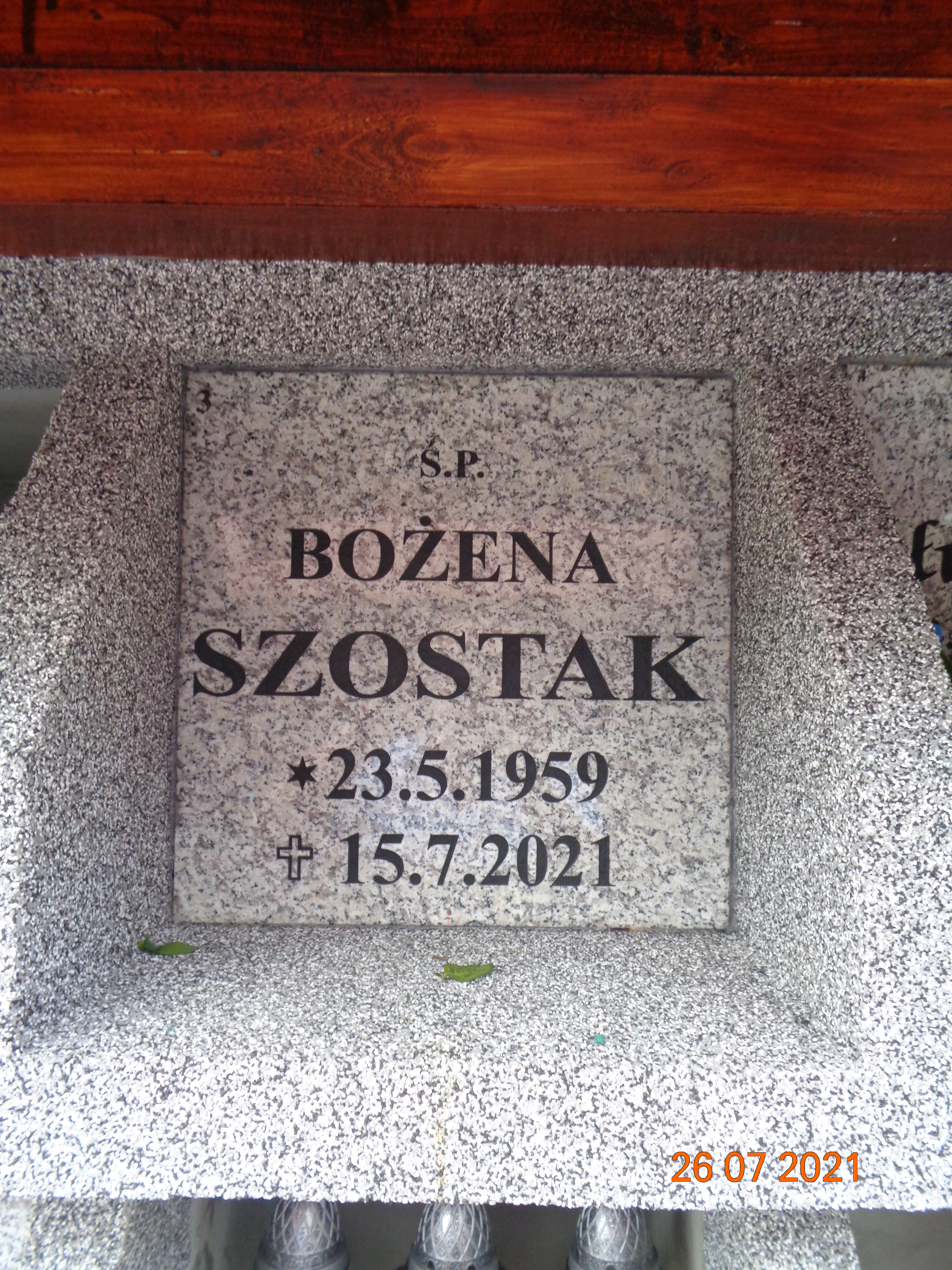 Bożena WILGUCKA 1959 Tczew - Grobonet - Wyszukiwarka osób pochowanych