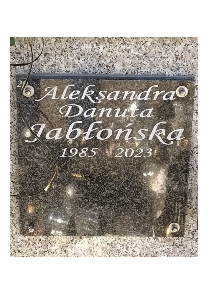 Aleksandra JABŁOŃSKA 1985 Tczew - Grobonet - Wyszukiwarka osób pochowanych